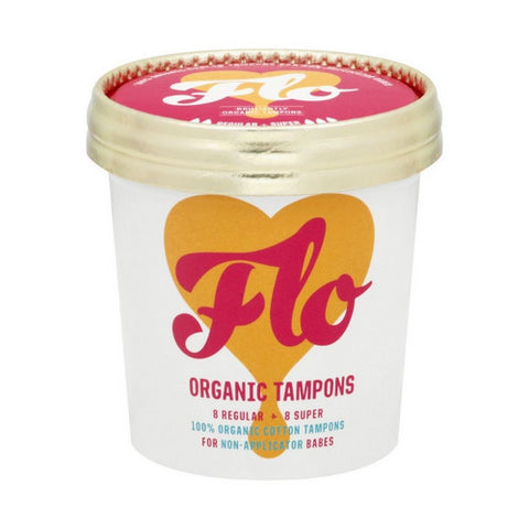 Organic Tampons Regular And Super 16 Count (Case Of 12) by FLO