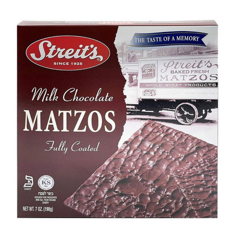 Streits, Milk Chocolate Matzos Fully Coated Kosher For Passover, 7 Oz (Case Of 12)