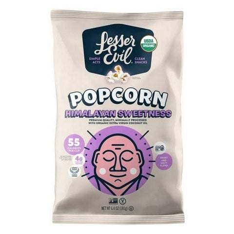 Lesser Evil, Organic Popcorn Himalayan Sweetness, 6.4 Oz (Case Of 12)