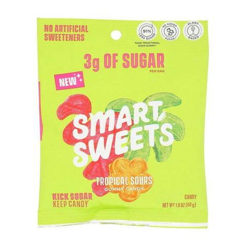 Smartsweets, Smart Sweets Tropical Sours Gummy Candy, 1.8 Oz (Case of 14)