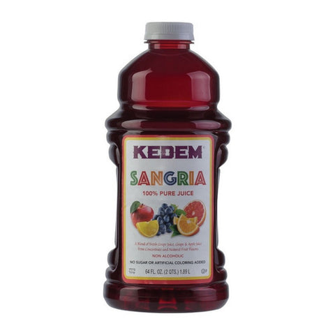 Kedem, Kosher Beverages Juice Grape Sangria, 64 Oz (Case of 8)