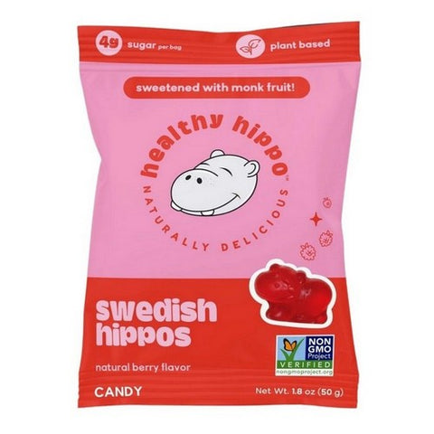 Healthy Hippo, Candy Swedish Hippo, 1.8 Oz (Case Of 12)