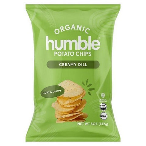 Humble Potato Chips, Organic Potato Chips Creamy Dill, 5 Oz (Case Of 12)
