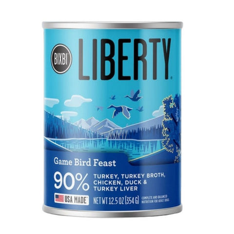 Bixbi, Liberty Wet Dog Food Pate Grain Free Game Bird Feast Recipe, 12.5 Oz (Case Of 12)
