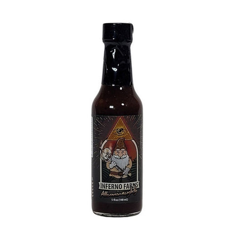Inferno Farms Hot Sauce, Alliuminaughty Hot Sauce, 5 Oz (Case Of 12)