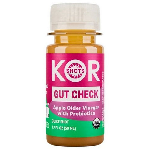 KOR, Organic Gut Check Apple Cider Vinegar Shot, 1.7 Oz (Case Of 12)