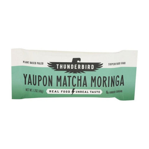 Thunderbird Energetica, Matcha Moringa Yaupon Bar, 1.7 Oz (Case Of 12)
