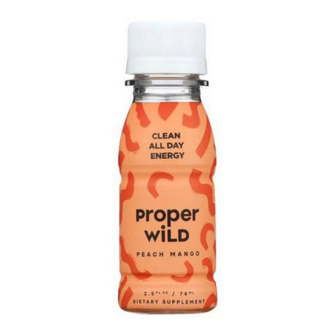 Proper Wild, All Day Energy Shots Peach Mango, 2.5 Oz