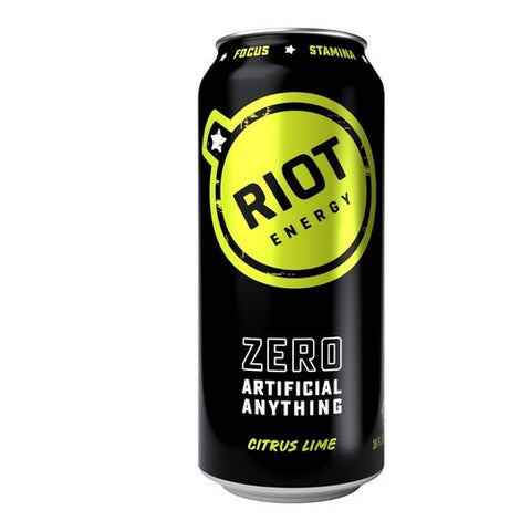 Riot Energy, Organic Energy Drink Citrus Lime, 16 Oz (Case Of 12)