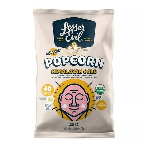Organic Popcorn Himalayan Gold 4.6 Oz (Case Of 12) by Lesser Evil