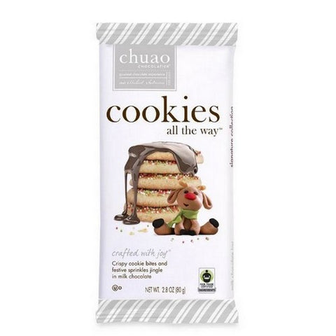 Chuao Chocolatier, All the Way Milk Chocolate Cookies, 2.8 Oz (Case Of 12)