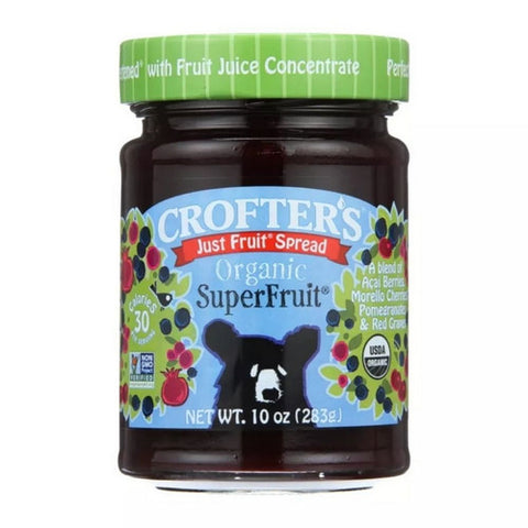 Organic Superfruit Just Fruit Spread 10 Oz (Case Of 6) by Crofters