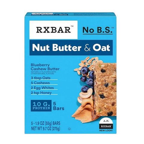 Nut Butter And Oat Blueberry Cashew Butter Protein Bars 1.9 Oz X 5 (Case Of 6) by Rxbar