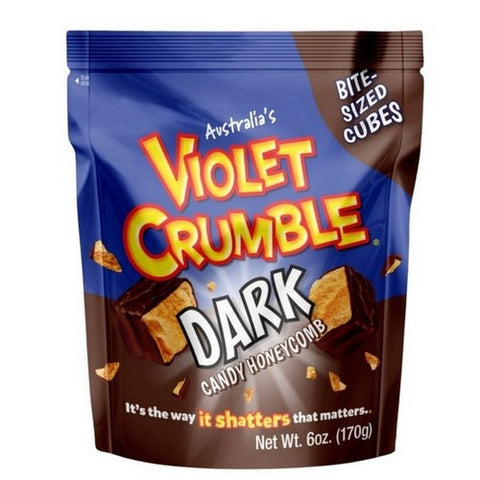 Violet Crumble, Dark Chocolate Honeycomb Crumble Cubes, 6 Oz (Case Of 8)