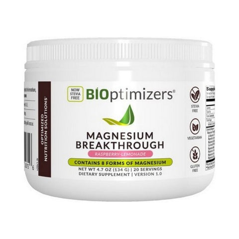 Bioptimizers, Magnesium Supplement Raspberry Lemonade Drink Mix, 4.7 Oz
