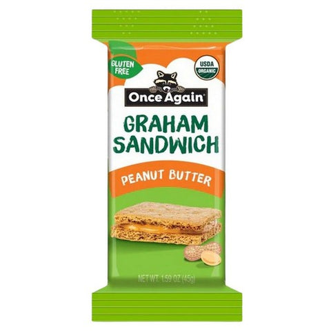 Once Again, Organic Peanut Butter Graham Crackers Sandwiches, 1.59 Oz