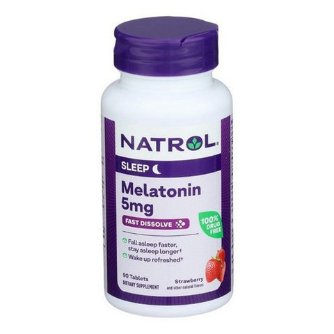 Natrol, Fast Dissolve Melatonin, 5 Mg, 90 Count
