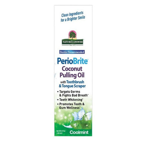 Nature's Answer, PerioBrite Coconut Pulling Oil, 8 Oz