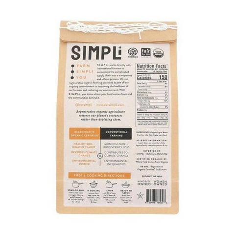 Simpli, Regenerative Lupini Beans, 12 Oz (Case Of 8)