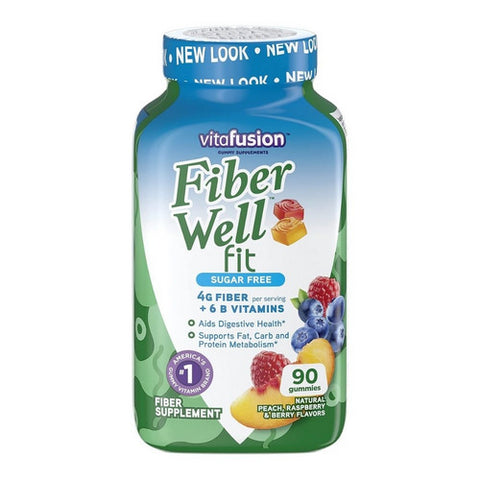 Vitafusion, Fiber Well Fit Sugar Free Gummies, 90 Count