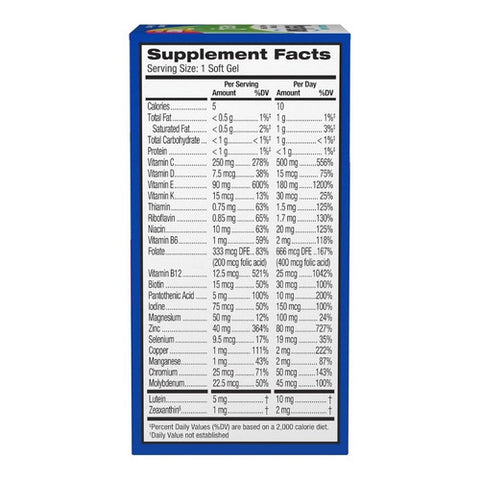 Bausch + Lomb, Lomb Preservision Areds 2 Formula And Multivitamin, 80 Softgels