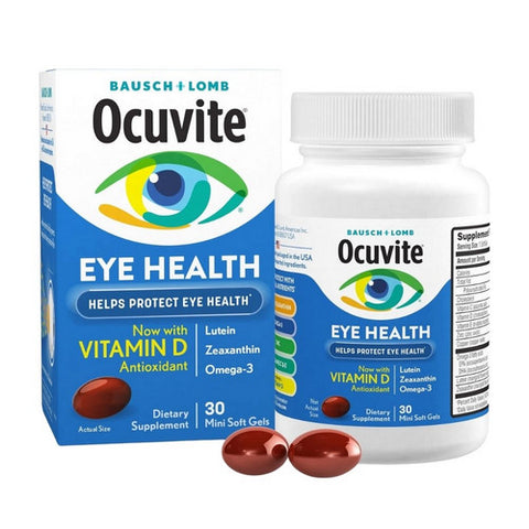 Bausch + Lomb, Ocuvite Eye Health Mini Soft Gels, 30 Count
