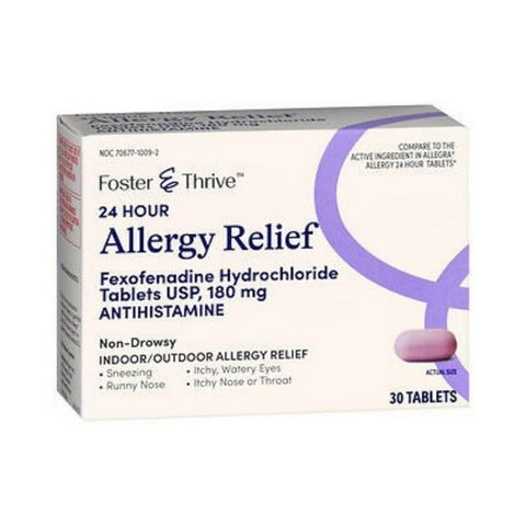 Foster And Thrive, 24 Hour Allergy Relief, 180 Mg, 30 Tabs