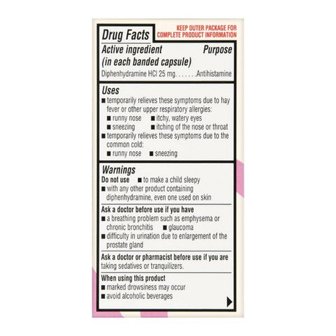 Foster And Thrive, Allergy Relief Diphenhydramine Hcl, 25 Mg, 100 Caps