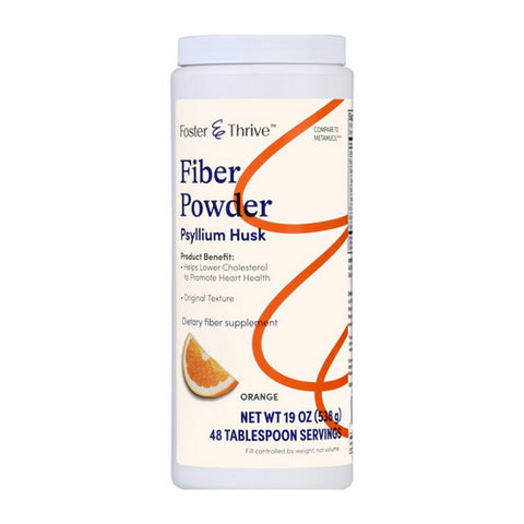 Foster And Thrive, Fiber Powder Original Texture Orange, 19 Oz