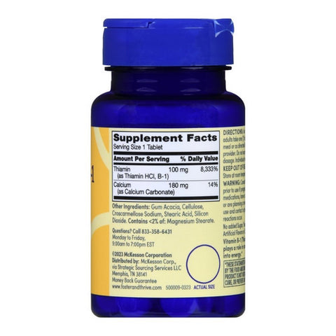 Foster And Thrive, Vitamin B-1, 100 Mg, 100 Tabs