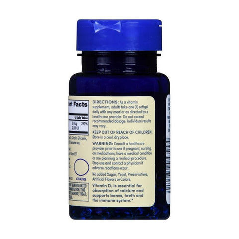 Foster And Thrive, Vitamin D3 Rapid Release, 50 Mcg, 100 Softgels