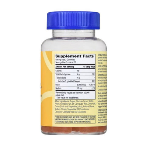 Foster And Thrive, Biotin Gummies, 5000 Mcg, 60 Count