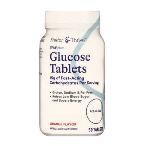 Trueplus Glucose Tablets Orange 50 Count by Foster And Thrive