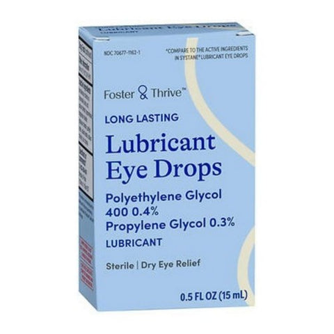 Foster And Thrive, Long Lasting Lubricant Eye Drops, 0.5 Oz