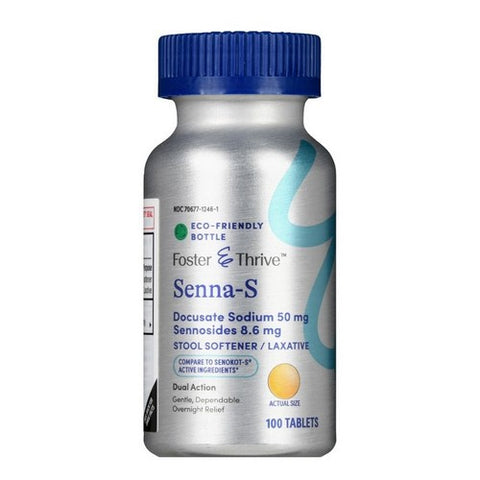 Foster And Thrive, Senna-S Docusate Sodium, 100 Tabs