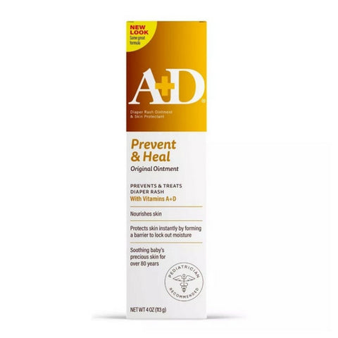 A+D, Prevent And Heal Diaper Rash Ointment & Skin Protectant Original, 4 Oz