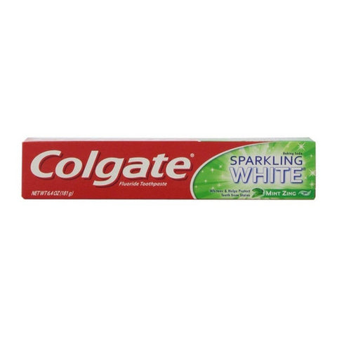 Colgate, Sparkling White Baking Soda Anticavity Fluoride Toothpaste Mint Zing Gel, 6 Oz