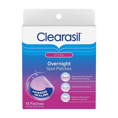 Clearasil, Ultra Overnight Spot Patches, 18 Count