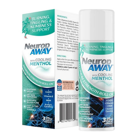Neuropaway, Roll On With Menthol, 3.25 Oz