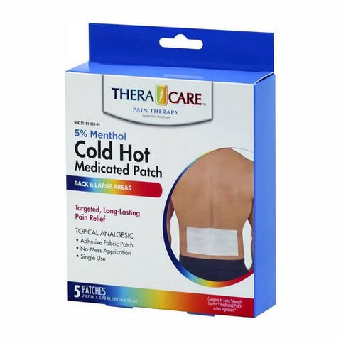 Theracare, Menthol Cold Hot Medicated Patch, 5 Count