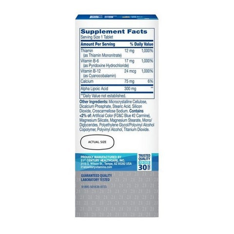 21st Century, Nerve Health, 30 Tabs