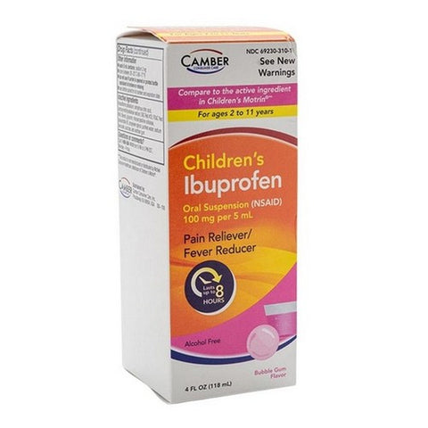 Camber, Children's Ibuprofen Suspension Gum, 100 Mg, 4 Oz