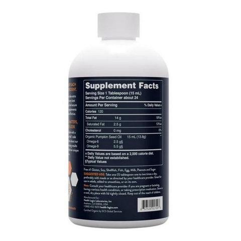 Health Logics, Organic Pumpkin Seed Oil, 360 Ml