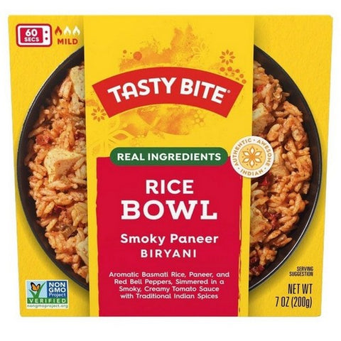Tasty Bite, Rice Bowl Smoky Paneer Biryani, 7 Oz (Case Of 6)