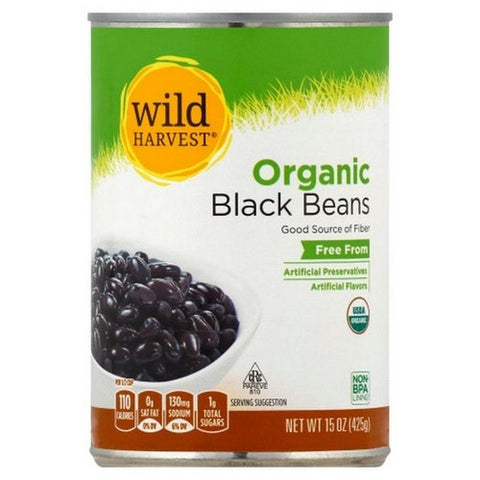 Wild Harvest, Organic Black Beans, 15 Oz (Case Of 12)