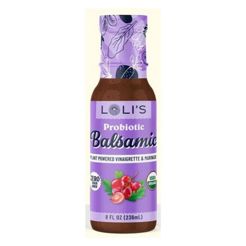 Loli's Foods, Plant Based Salad Dressing Probiotic Balsamic, 8 Oz (Case Of 6)