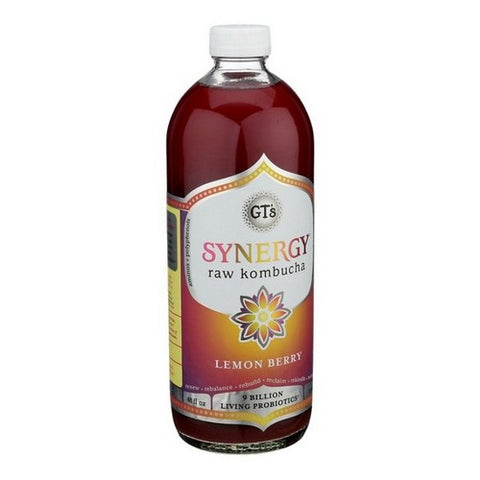 GT's, Synergy Raw Lemon Berry Kombucha, 48 Oz (Case Of 6)