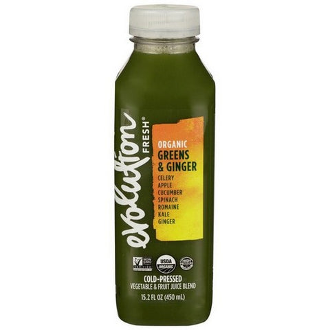 Evolution Fresh, Organic Sweet Greens And Ginger Juice Blend, 15.2 Oz (Case Of 6)