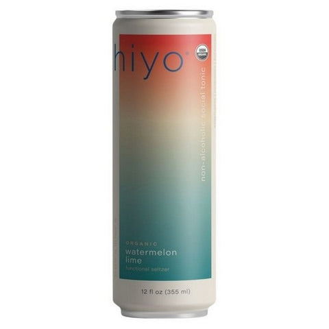 Hiyo, Organic Watermelon Lime Functional Seltzer, 12 Oz X 4 Count (Case Of 6)
