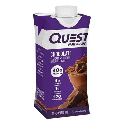 Quest Nutrition, Quest Protein Shakes Chocolate, 11 Oz X 4 Count (Case Of 3)